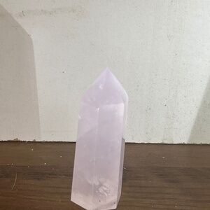 Small rose quartz tower
